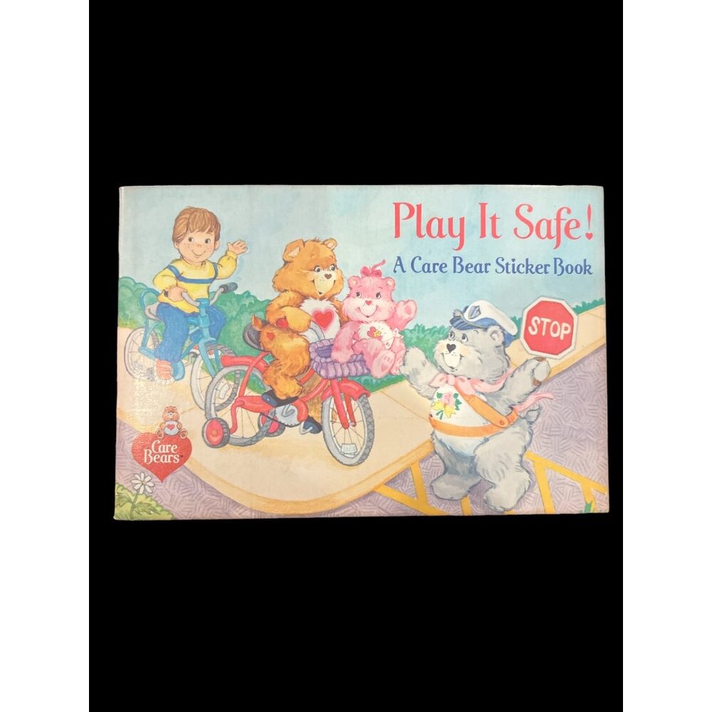 Care Bear Pizza Hut Exclusive Sticker Activity Book‎ Play It Safe 1984 NOS,